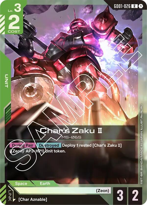 Char's Zaku II - Newtype Rising (GD01) NM *FOIL*