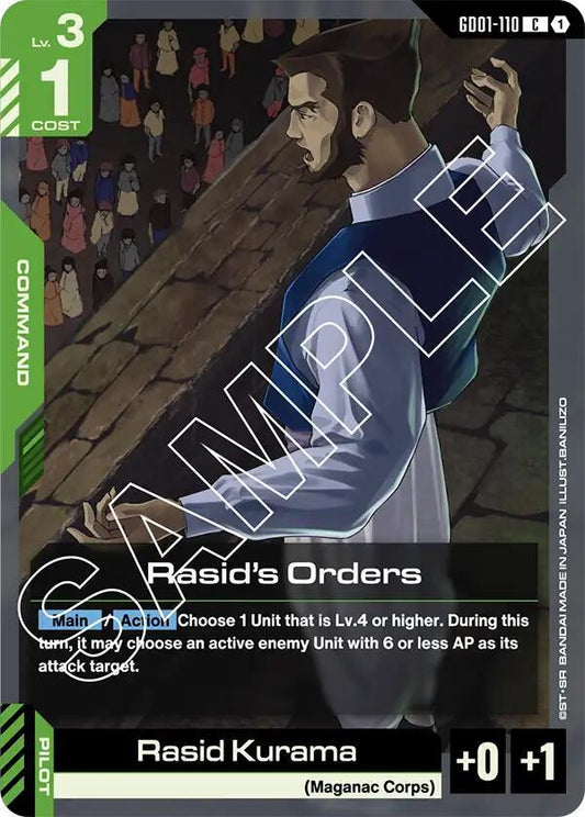 Rasid's Orders - Newtype Rising (GD01) NM