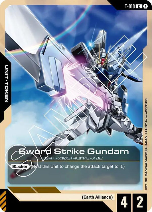 Sword Strike Gundam (T-010) Token - Newtype Rising (GD01) NM