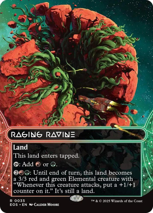 Raging Ravine (0035) (Borderless) - Edge of Eternities: Stellar Sights (EOS) NM *FOIL*