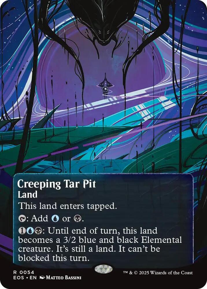 Creeping Tar Pit (0054) (Borderless) - Edge of Eternities: Stellar Sights (EOS) NM *FOIL*