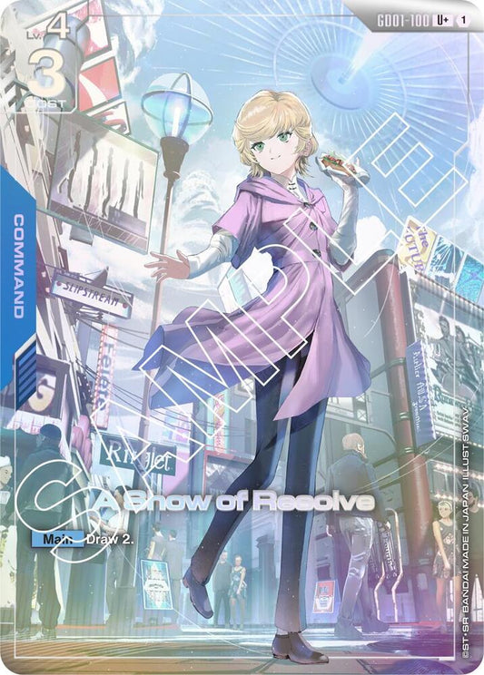 A Show of Resolve (U+) - Newtype Rising (GD01) NM *FOIL*