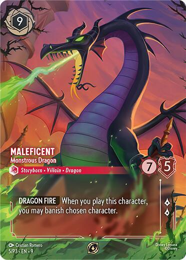 Maleficent - Monstrous Dragon (Store Championship) - Disney Lorcana Promo Cards (DLPC) LP *FOIL*