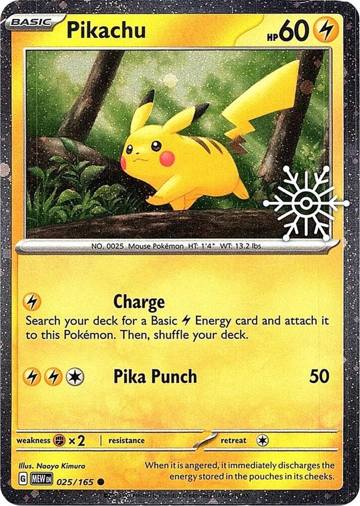 Pikachu - 025/165 (Holiday Calendar) - Miscellaneous Cards & Products (MCAP) NM