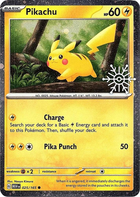 Pikachu - 025/165 (Holiday Calendar) - Miscellaneous Cards & Products (MCAP) NM