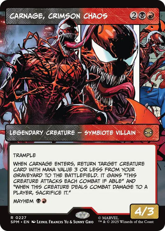Carnage, Crimson Chaos (Borderless) - Marvel's Spider-Man (SPM) NM *FOIL*