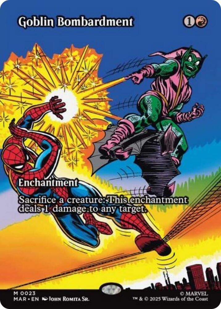 Goblin Bombardment (Borderless) - Marvel Universe Eternal-Legal (MAR) NM