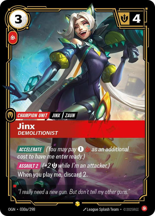 Jinx - Demolitionist (Alternate Art) - Origins (OGN) NM *FOIL*