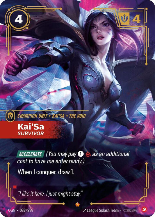 Kai'Sa - Survivor - Origins (OGN) NM *FOIL*