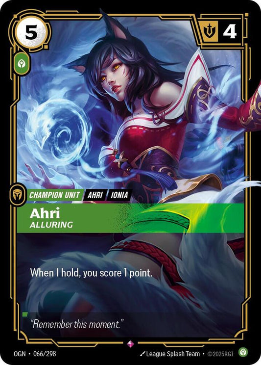 Ahri - Alluring - Origins (OGN) NM *FOIL*