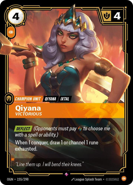 Qiyana - Victorious - Origins (OGN) NM *FOIL*
