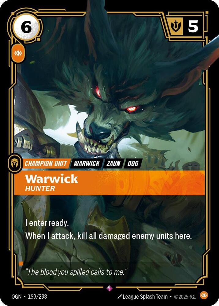 Warwick - Hunter - Origins (OGN) NM *FOIL*