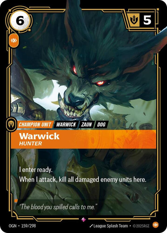 Warwick - Hunter - Origins (OGN) NM *FOIL*