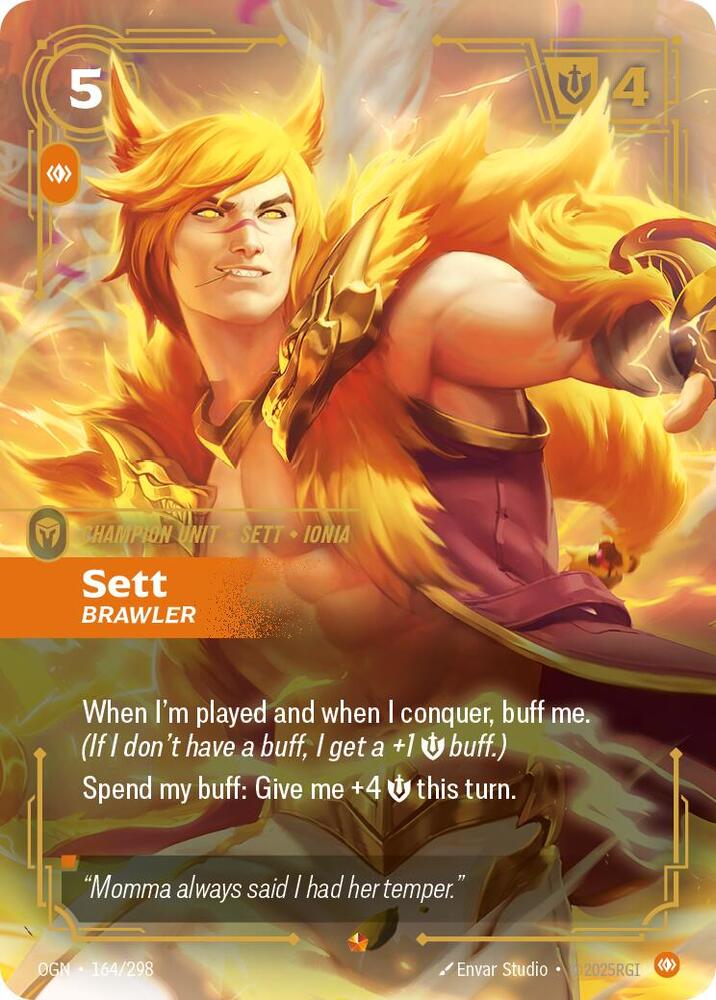 Sett - Brawler - Origins (OGN) NM *FOIL*