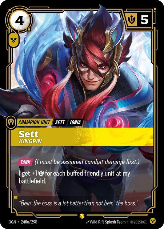 Sett - Kingpin (Alternate Art) - Origins (OGN) NM *FOIL*