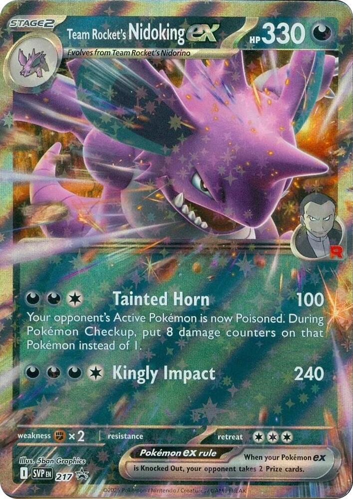 Team Rocket's Nidoking ex - 217 - SV: Scarlet & Violet Promo Cards (SVP) NM *FOIL*