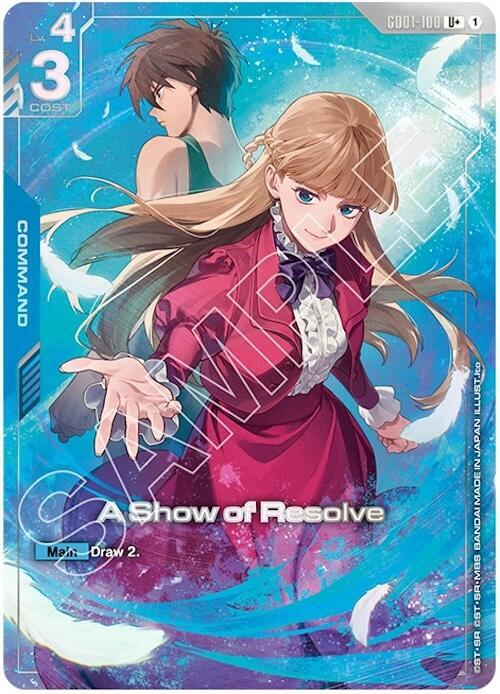 A Show of Resolve (U+) (PB01) - Gundam Promotional Cards (GCG-PR) NM *FOIL*