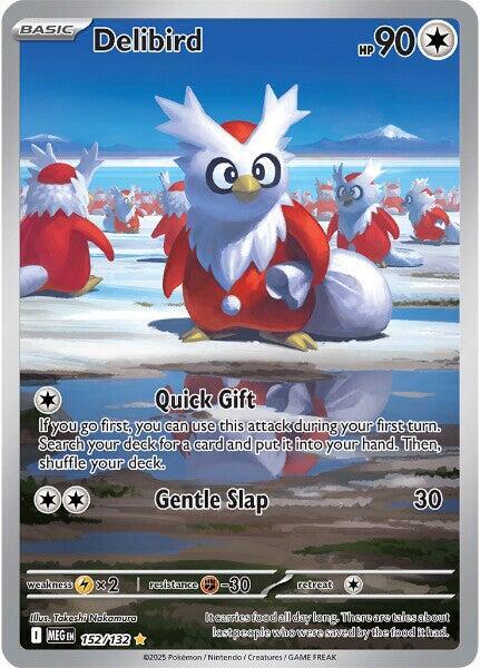 Delibird - 152/132 - ME01: Mega Evolution (MEG) NM *FOIL*