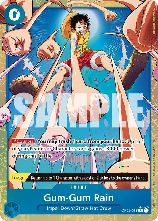 Gum-Gum Rain (Alternate Art) - Premium Booster -The Best- Vol. 2 (PRB-02) NM *FOIL*