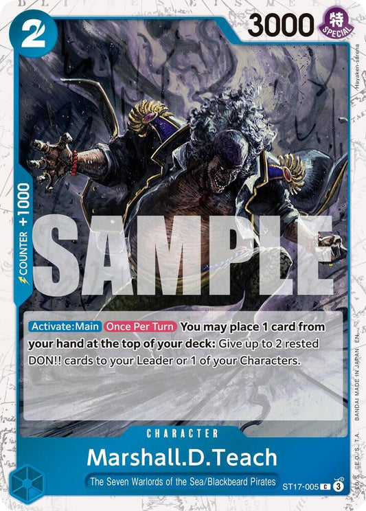 Marshall.D.Teach - ST17-005 (Pirate Foil) - Premium Booster -The Best- Vol. 2 (PRB-02) NM *FOIL*
