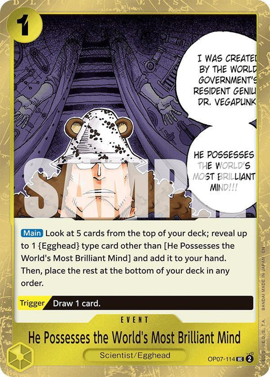 He Possesses the World's Most Brilliant Mind (Pirate Foil) - Premium Booster -The Best- Vol. 2 (PRB-02) NM *FOIL*