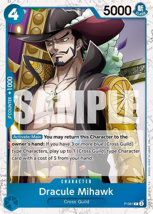 Dracule Mihawk - P-081 (Pirate Foil) - Premium Booster -The Best- Vol. 2 (PRB-02) NM *FOIL*