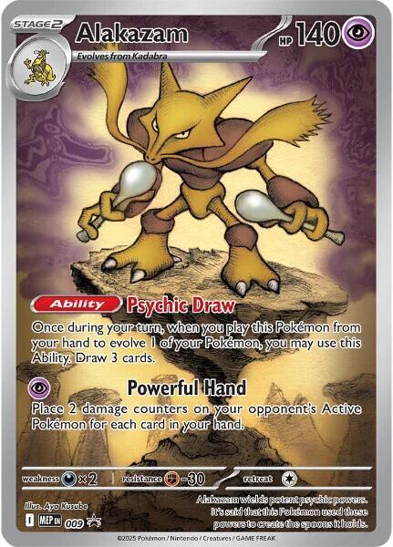 Alakazam - 009 - ME: Mega Evolution Promo (MEP) NM *FOIL*