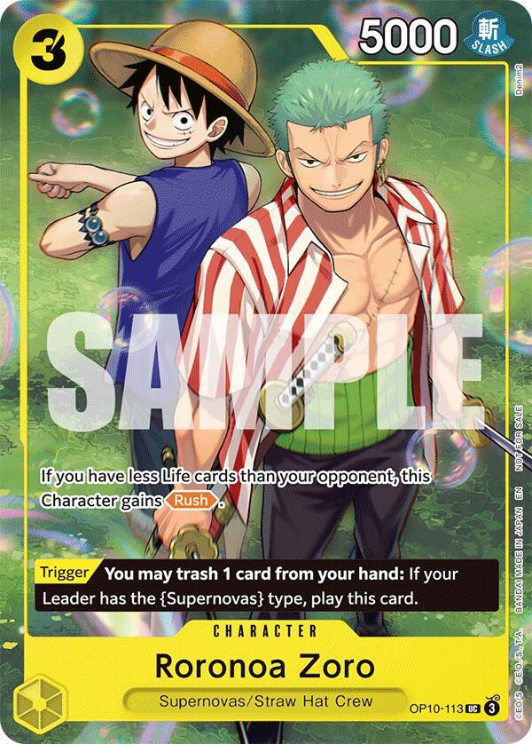 Roronoa Zoro (Learn Together Deck Set - Set Sail Event) - One Piece Promotion Cards (OP-PR) NM