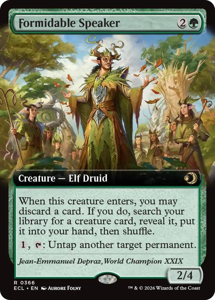 Formidable Speaker (Extended Art) - Lorwyn Eclipsed (ECL) NM *FOIL*