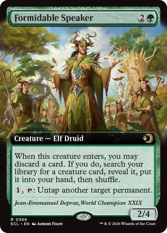 Formidable Speaker (Extended Art) - Lorwyn Eclipsed (ECL) NM *FOIL*