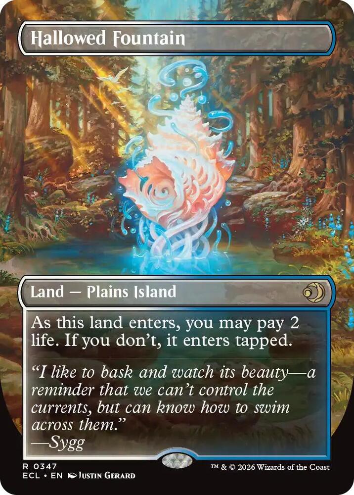 Hallowed Fountain (Borderless) - Lorwyn Eclipsed (ECL) NM