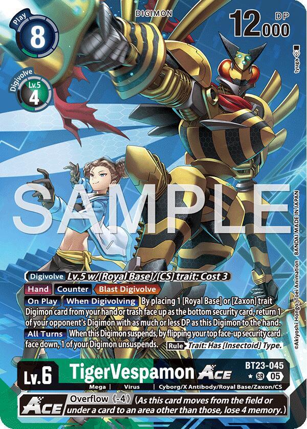 TigerVespamon ACE (Alternate Art) - Hackers' Slumber (BT-23) NM *FOIL*