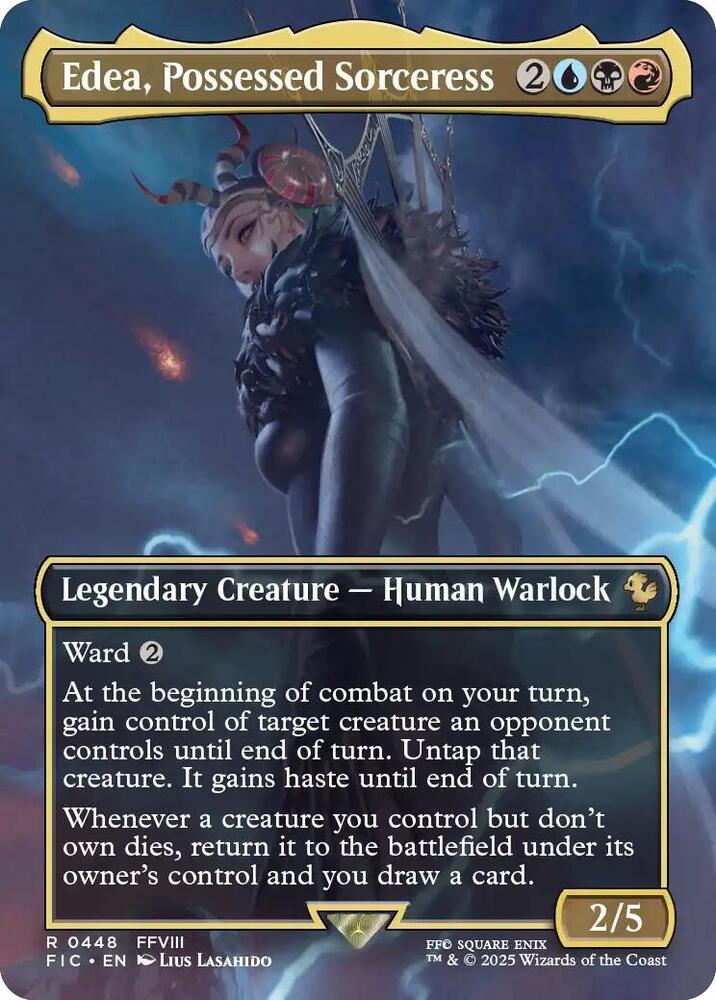 Edea, Possessed Sorceress (Borderless) - Commander: FINAL FANTASY (FIC) NM *FOIL*