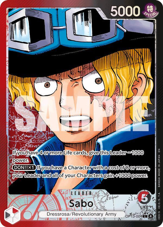 Sabo (004) (Alternate Art) - Carrying On His Will (OP13) NM *FOIL*