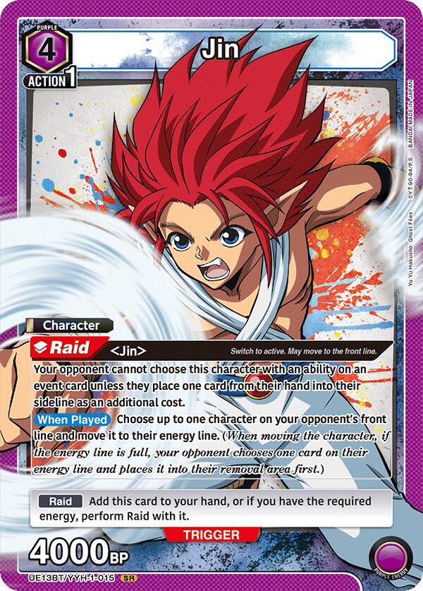 Jin (015) - UE13BT: Yu Yu Hakusho: Ghost Files (UE13BT) NM *FOIL*