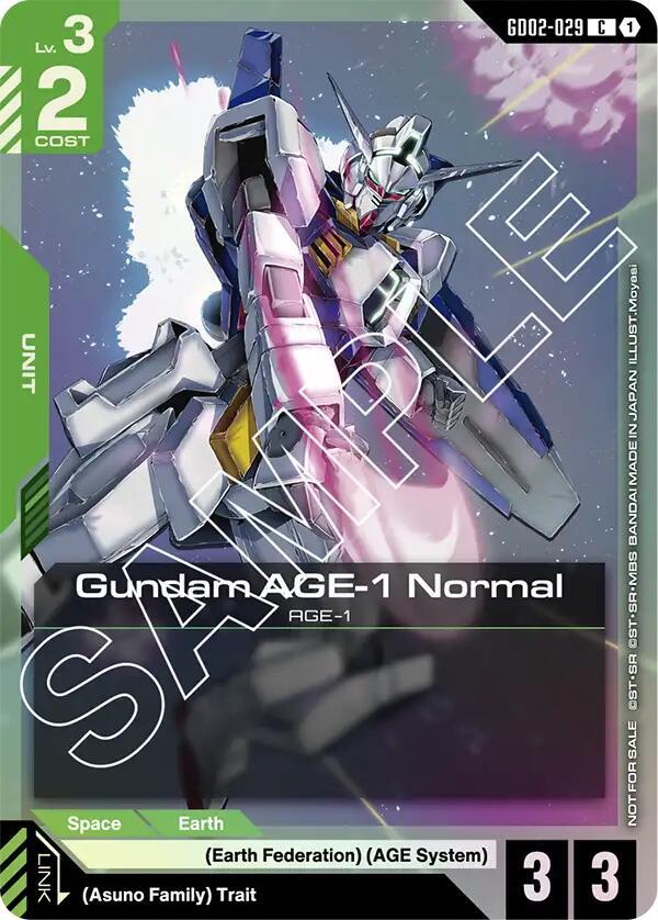 Gundam AGE-1 Normal (GD02-029) (GD02 Release Event) - Gundam Promotional Cards (GCG-PR) NM *FOIL*