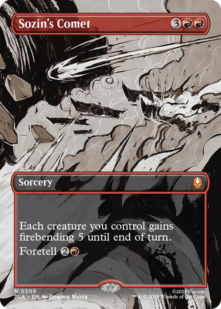 Sozin's Comet (0309) (Borderless) - Avatar: The Last Airbender (TLA) NM *FOIL*