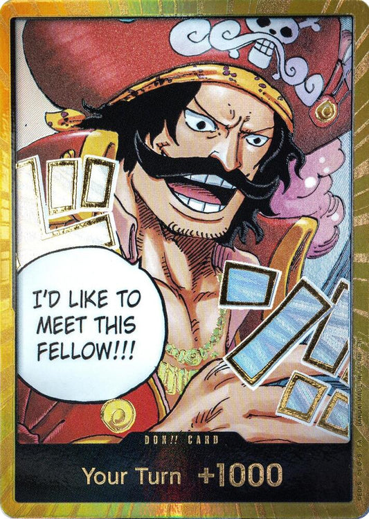 DON!! Card (Gol.D.Roger) (Gold) - Carrying On His Will (OP13) NM *FOIL*