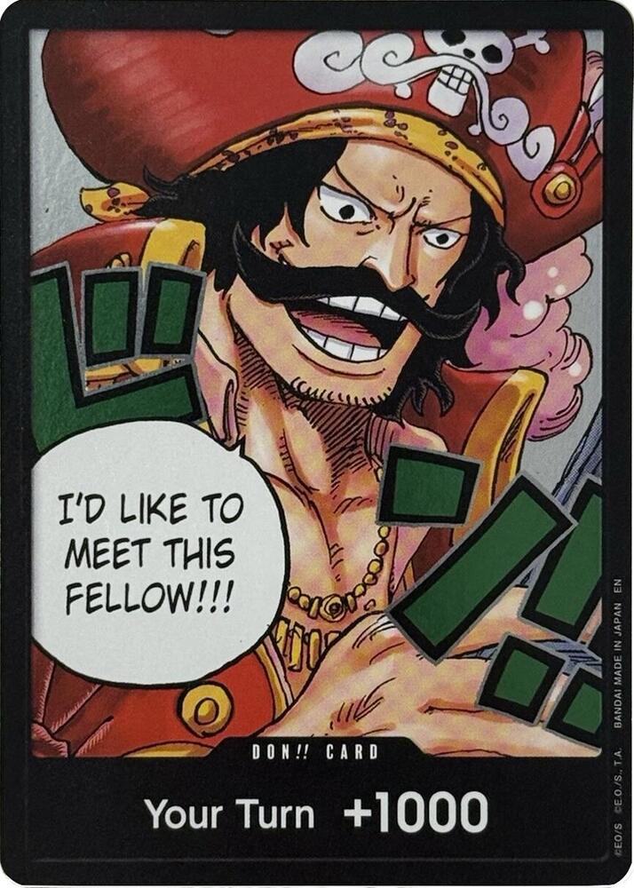 DON!! Card (Gol.D.Roger) - Carrying On His Will (OP13) NM *FOIL*