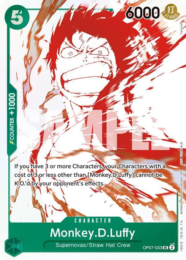 Monkey.D.Luffy - OP07-033 (3rd Anniversary Treasure Campaign Pack) - One Piece Promotion Cards (OP-PR) NM *FOIL*