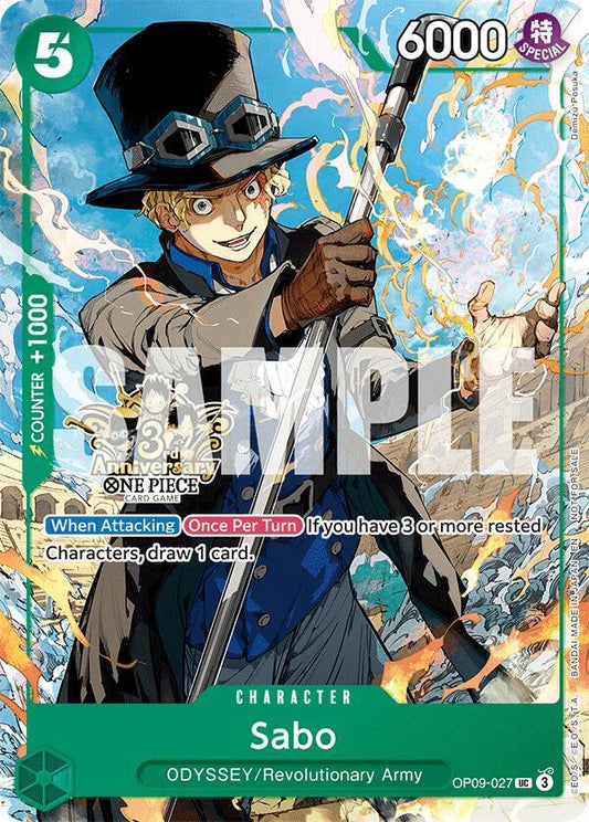 Sabo - OP09-027 (3rd Anniversary Tournament 3 Brothers Pack) - Carrying On His Will: 3rd Anniversary Tournament Cards (OP13 ANN) NM