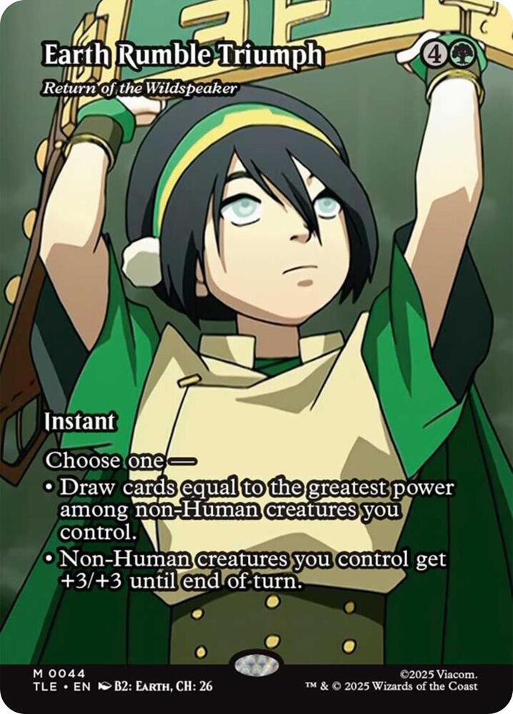 Earth Rumble Triumph - Return of the Wildspeaker (Borderless) - Avatar: The Last Airbender: Eternal-Legal (TLE) NM