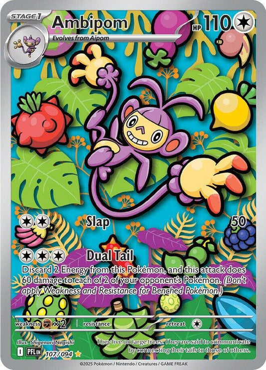 Ambipom - 107/094 - ME02: Phantasmal Flames (PFL) NM *FOIL*