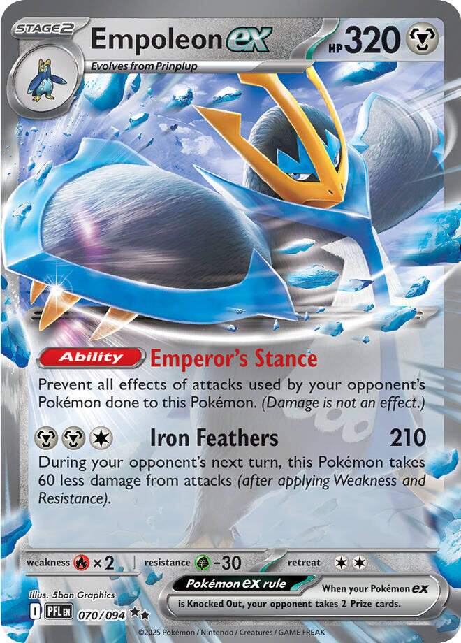 Empoleon ex - 070/094 - ME02: Phantasmal Flames (PFL) NM *FOIL*