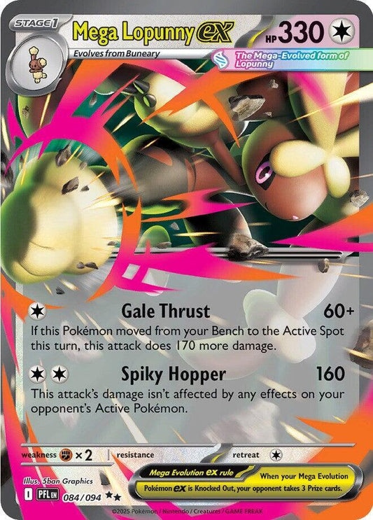 Mega Lopunny ex - 084/094 - ME02: Phantasmal Flames (PFL) NM *FOIL*