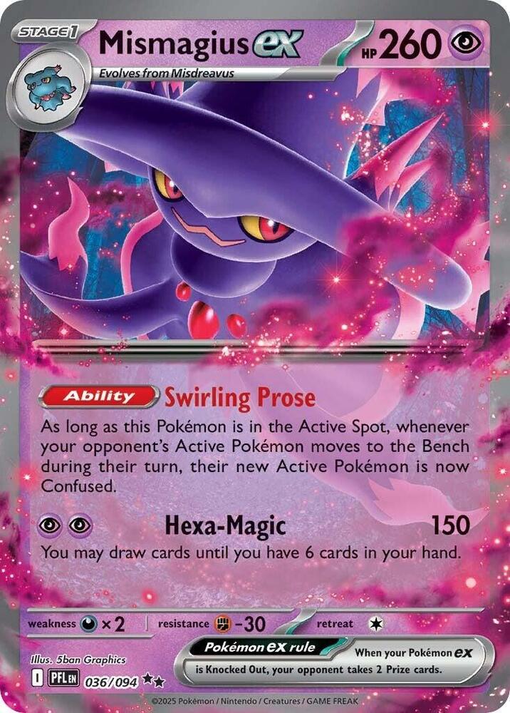 Mismagius ex - 036/094 - ME02: Phantasmal Flames (PFL) NM *FOIL*