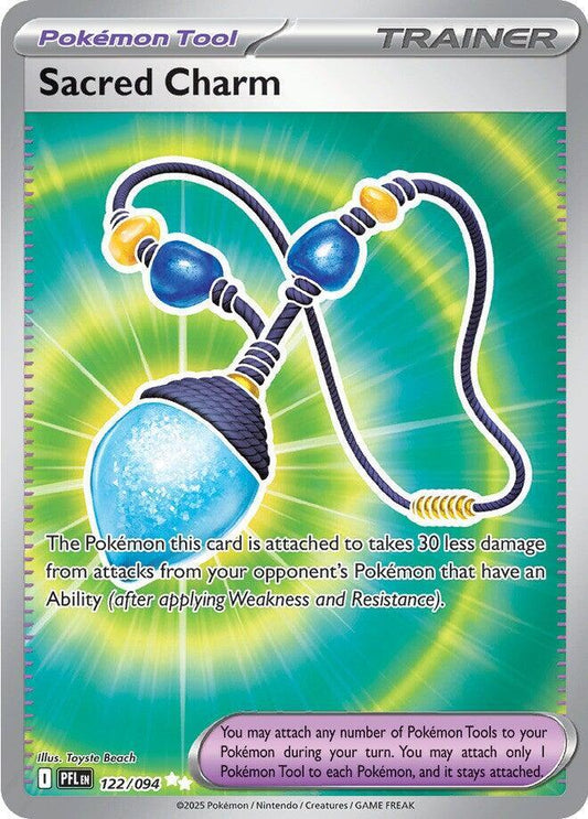 Sacred Charm - 122/094 - ME02: Phantasmal Flames (PFL) NM *FOIL*