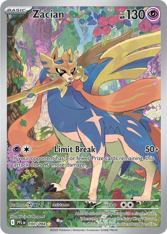 Zacian - 100/094 - ME02: Phantasmal Flames (PFL) NM *FOIL*