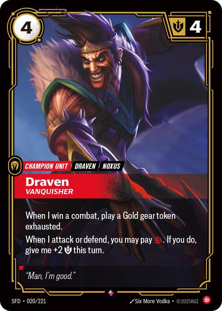 Draven - Vanquisher - Spiritforged (SFD) NM *FOIL*