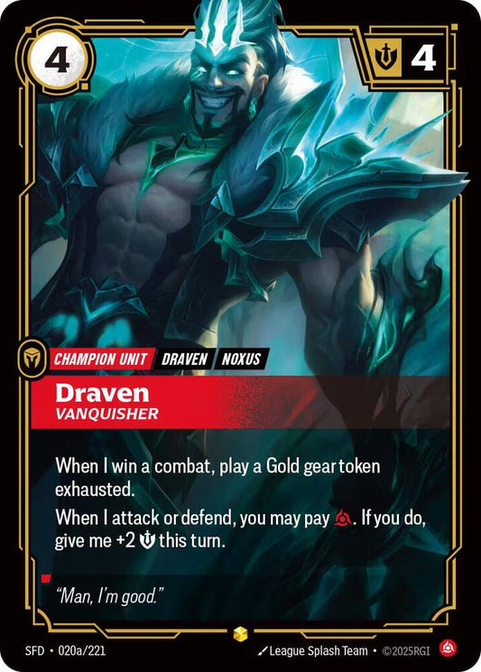 Draven - Vanquisher (Alternate Art) - Spiritforged (SFD) NM *FOIL*